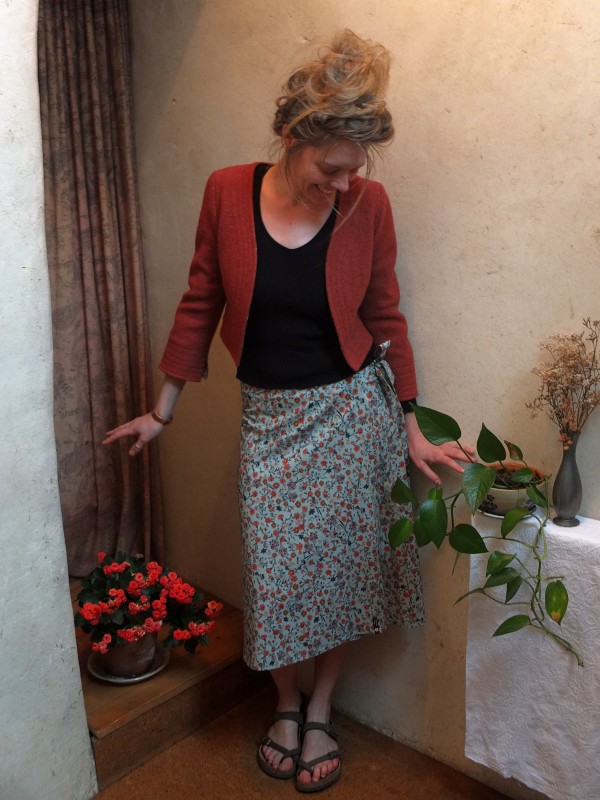 Jupe Évasée Marron Kallisté Créations - Taille 40/42 (M) - Coton - Occasion Très Bon État